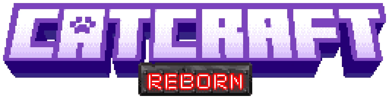 Текстовый логотип Кошкокрафта: CATCRAFT REBORN